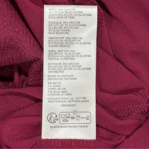 Free People Boho Lace Trim Deep V Fit & Flare Dress Velvet Burnout Pockets Fall - Picture 15 of 16